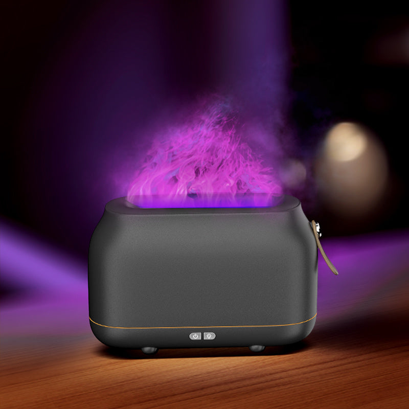 Dropshipping Flame Humidifier 180ml Rgb Lights Aroma Diffusers 3D Flame Air Humidifier Ultrasonic Oil Diffuser